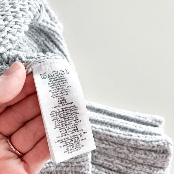 Michael Kors Women's Toggle Closure Dolman Sleeve Turtleneck Poncho Gray Small - Picture 4 of 7